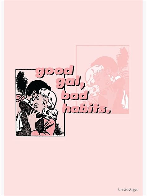 Good Gal Bad Habits Pink Aesthetic Tumblr Style Spiral Notebook By