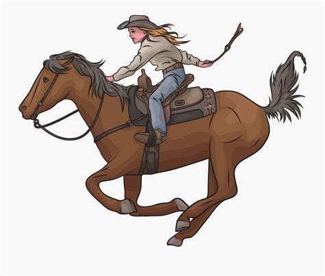 Clip Art Cowgirl Riding Horse Free Transparent Clipart Clipartkey