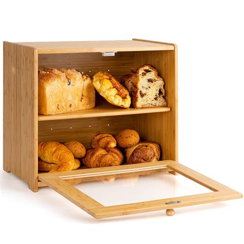 Buy Goodpick Large Bread Box Wood Bread Boxes For Kitchen Countertop