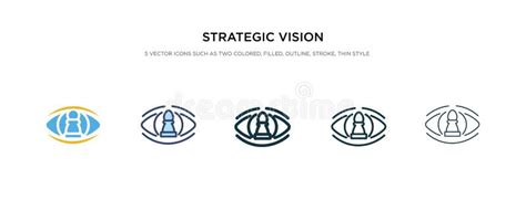Strategic Vision Icon In Different Style Vector Illustration Two