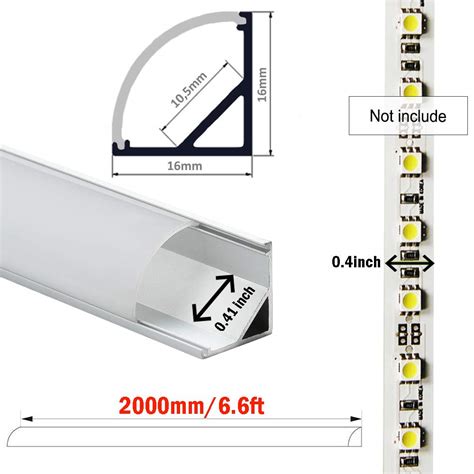 Led Aluminum Channel V Shape 6 Pack 66ft2m Led Strip Light Track With