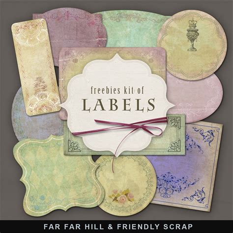 New Freebies Kit Of Labelsfar Far Hill Free Database Of Digital
