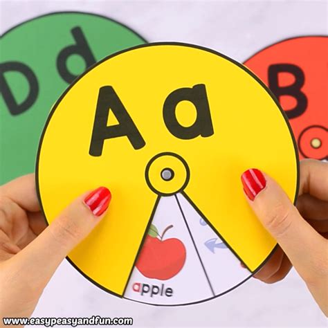 Printable Alphabet Spinners Easy Peasy And Fun Preschool Learning
