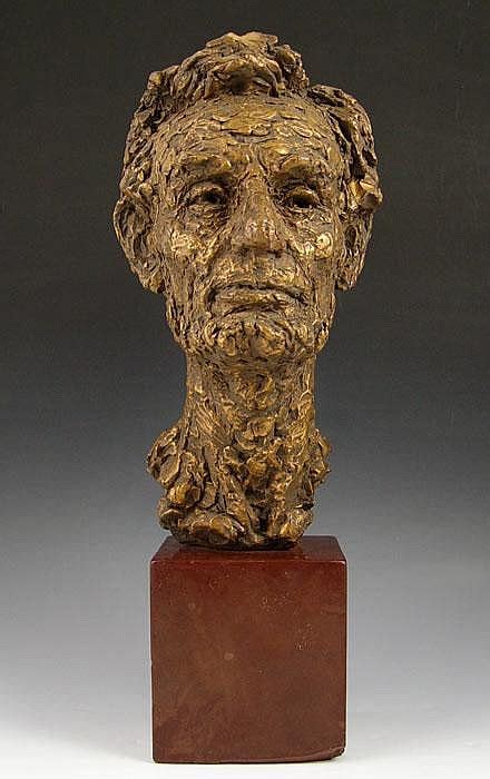 Sold At Auction Robert Berks Robert Berks Bronzed Bust Of Abraham