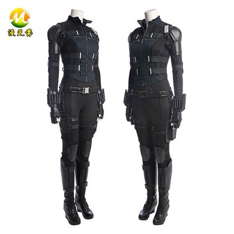 Avengers Infinity War Black Widow Cosplay Costume Bodysuit Carnival