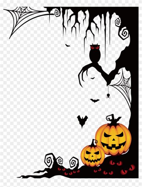 Transparent Background Halloween Border Clip Art Library