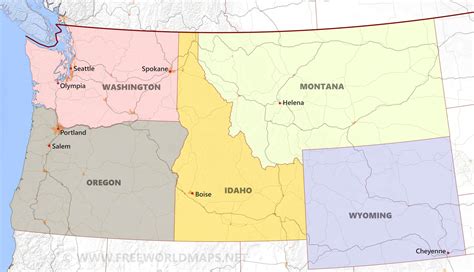 Northwestern Us Political Map By