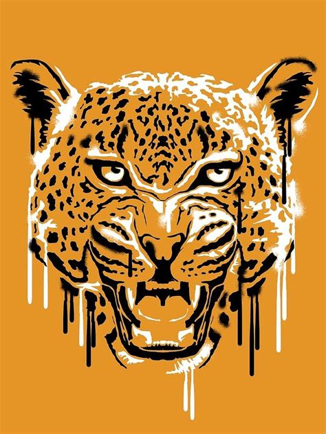 graffiti of wild jaguar by BananaPrints | Animal stencil, Lion painting