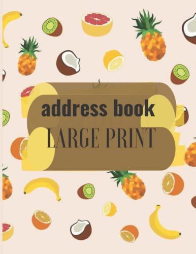 Address Book With Alphabetical Tabs Large Print Large Telephone