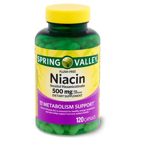 Spring Valley Niacin Inositol Hexanicotinate Metabolism Support Dietary