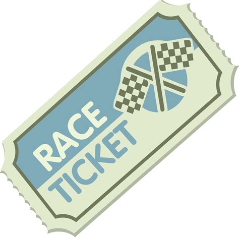 Clipart Misc Race Ticket