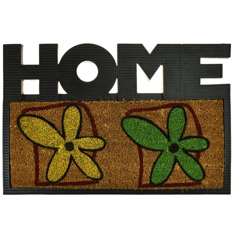 Door Entrance Welcome Mat Rubber Coir Non Slip Indoor Outdoor Absorbent