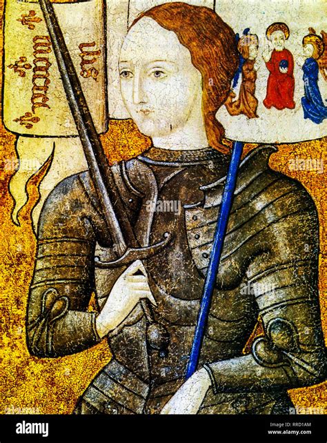Joan Of Arc Portrait Painting C 1450 Artist Unknown Stock Photo Alamy