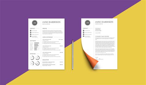 Strong typographic structure and very easy to use and customize this cv. Free Resume Template and Cover Letter - Graphicadi