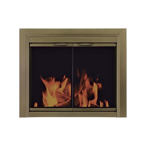 Pleasant Hearth Cahill Fireplace Glass Door — For Masonry Fireplaces Large Antique Bronze