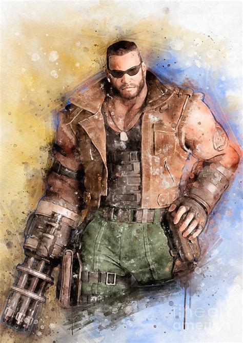 Barret Wallace Final Fantasy 7 Painting By Poparts Pet Fine Art America