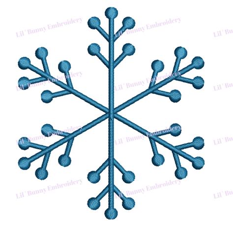 Filled Machine Embroidery Snowflake Holiday Christmas Etsy