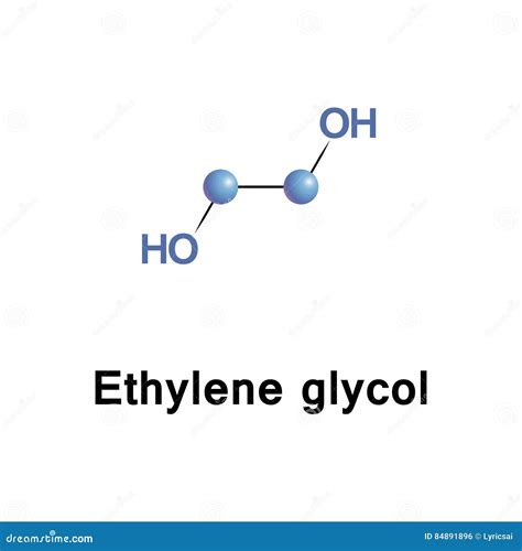 Ethylene Glycol Molecule Stock Vector Illustration Of Background