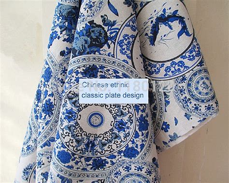 Home Decoration Accessories Cotton Cloth Material Chinese Blue And