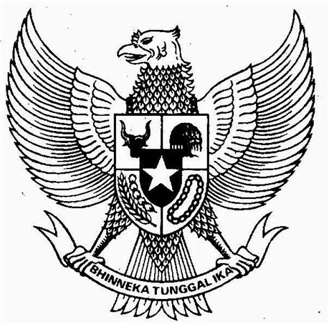 Lambang Garuda Pancasila Hitam Putih