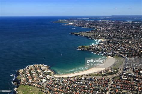 Aerial View Of Bondi Beach Bondi New South Wales Australia High Res