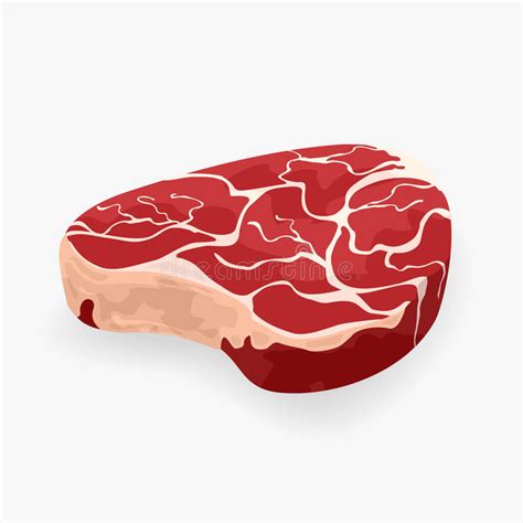Raw Meat Steak Vector Illustration Stock Vector Illustration Of