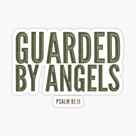 Guarded By Angels Psalm 9111 Sticker For Sale By Stackingstones