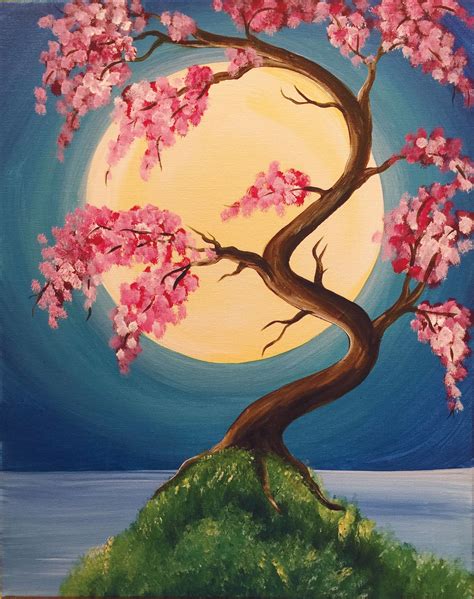 Japanese Spring Easy Landscape Paintings Easy Nature Paintings