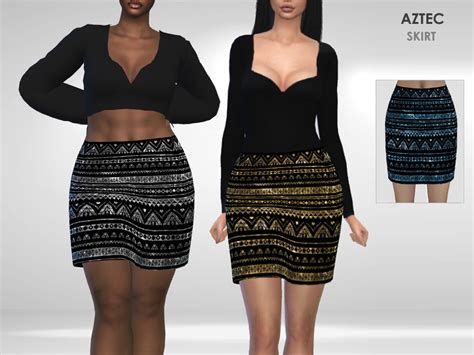 The Sims Resource Aztec Skirt