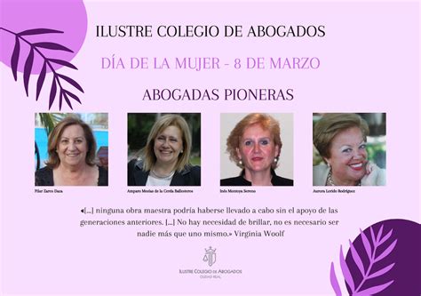 El Colegio Distinguirá A Las Primeras Mujeres Abogadas Foro Manchego Revista Del Ilustre