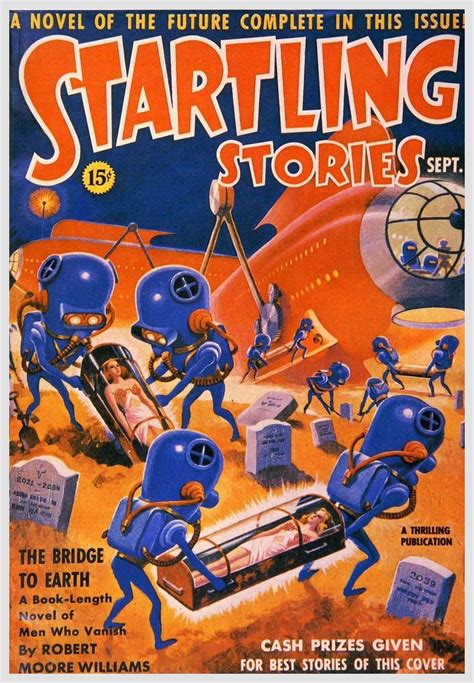 Startling Stories Vintage Science Fiction Pulp Art Cover Pulp Science