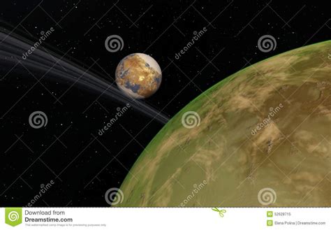 Alien Desert Exo Planet Stock Illustration Illustration Of Mountains