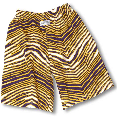 Zubaz Zebra Shorts Purplegold
