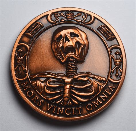 Memento Morivivere Copper Reminder Coin In Capsule Mors Etsy