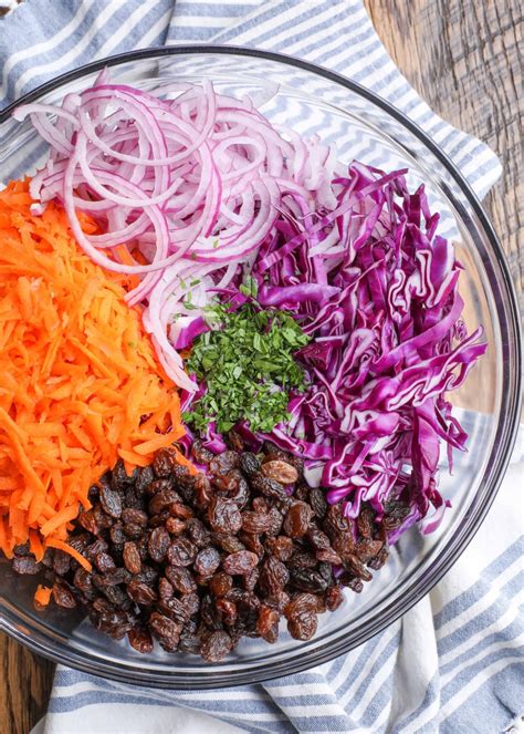Sweet And Tangy Purple Cabbage Slaw Vegetable Recipes