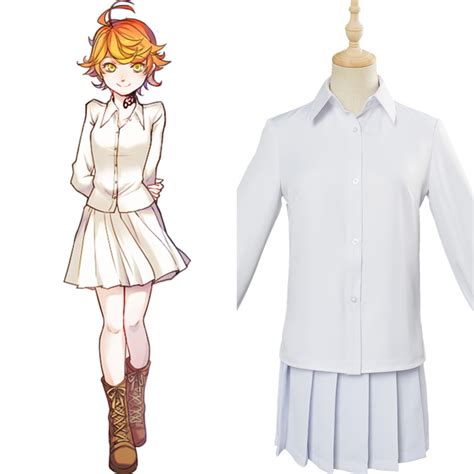 Anime The Promised Neverland Cosplay Emma Norman Ray Costume Dress Halloween Carnival Costumes