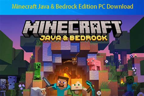 Minecraft Bedrock Java Edition PC Download Either Or Both