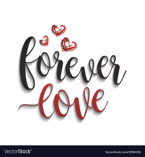 Forever Love Lettering Royalty Free Vector Image