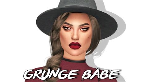 The Sims 4 Cas Grunge Babe Full Cc List And Sim Download Youtube