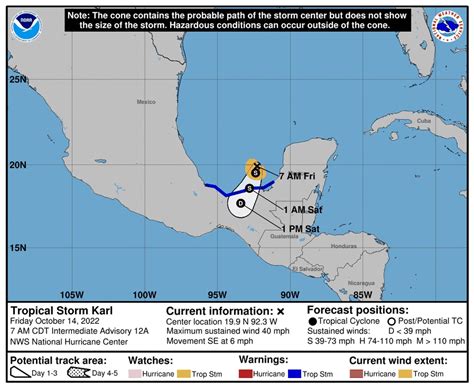 Tropical Storm Karl Headed For Landfall In Mexico