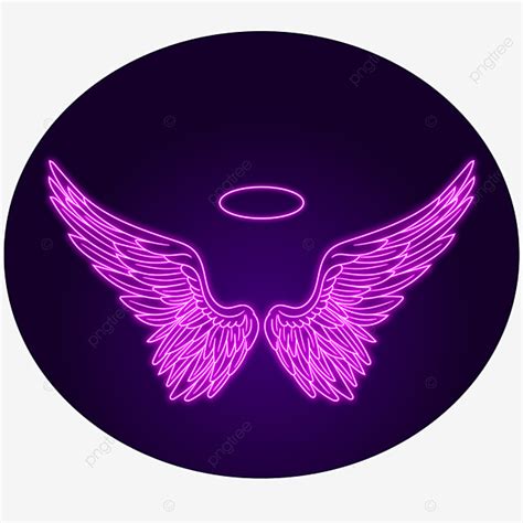 sinal de néon com asas de anjo png asas anjo nimb imagem png e vetor para download gratuito