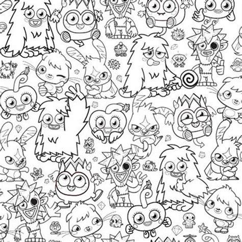 Moshling Posters Colouring Pages