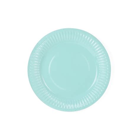 X Assiettes Turquoise