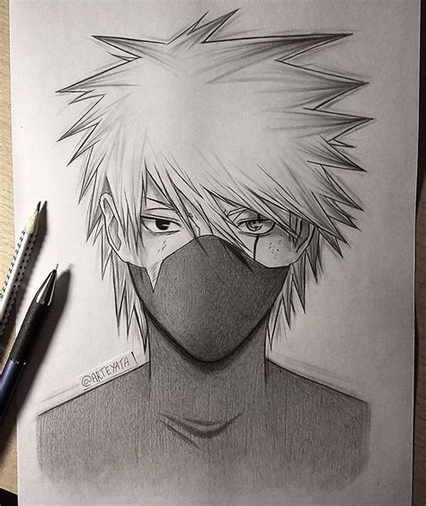 Gambar Kakashi Pensil Terkeren 30 Gambar Kakashi Pensil Keren