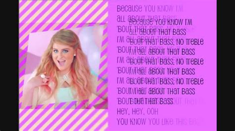 Lyrics Meghan Trainor All About That Bass Youtube