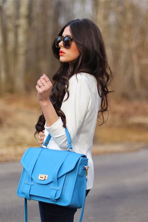 blue handbag outfit blue bag outfit blue purse outfit