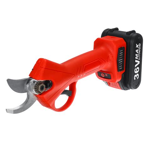 V Mm Cordless Electric Pruning Shears Mah Rechargeable Branch Scissor Cutter With Battery