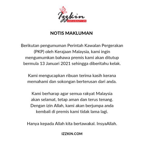 Notis Makluman Pkp 20