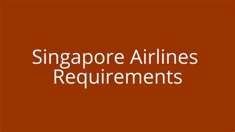 We did not find results for: Singapore Airlines Cabin Crew Job Requirements | How to ...
