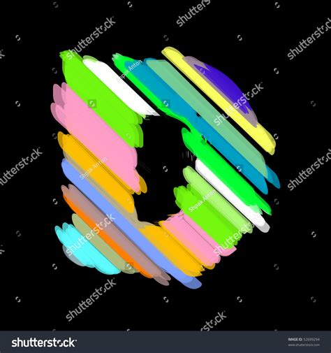 Abstract Colorful Alphabet Letter D Stock Vector Illustration